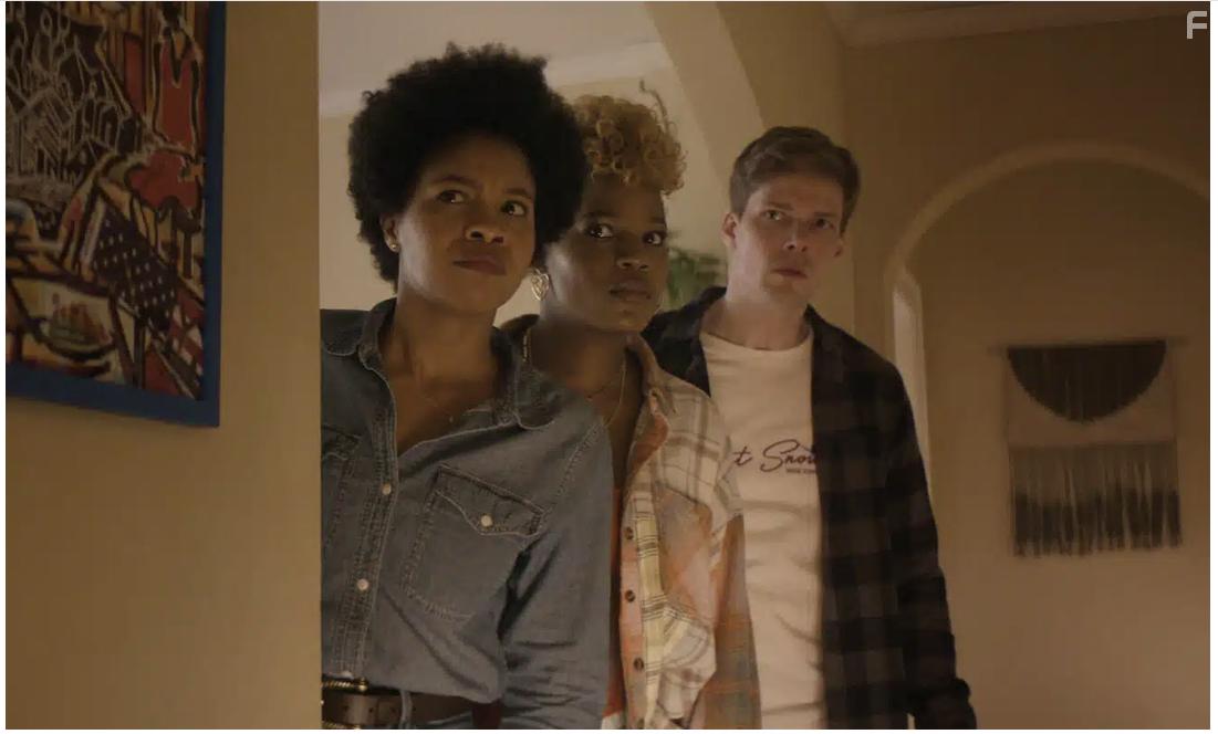 Sinclair Daniel, Hunter Parrish, and Ashleigh Murray in The Other Black Girl (2023)