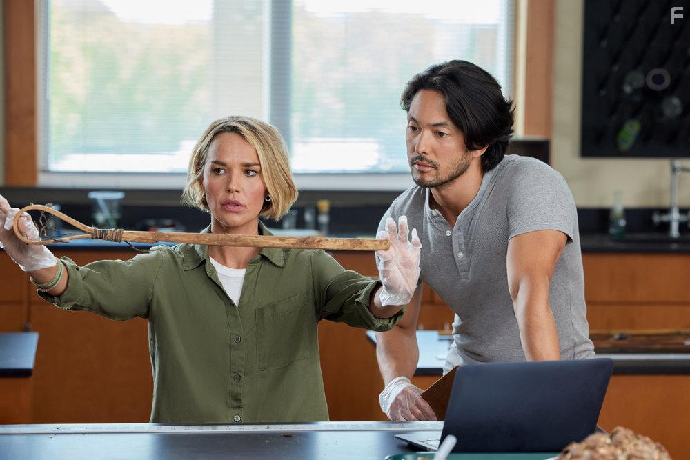 Arielle Kebbel and Kai Braden in Love in the Great Smoky Mountains: A National Park Romance (2023)