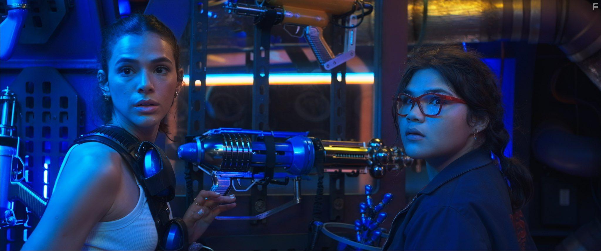 Bruna Marquezine and Belissa Escobedo in Blue Beetle (2023)