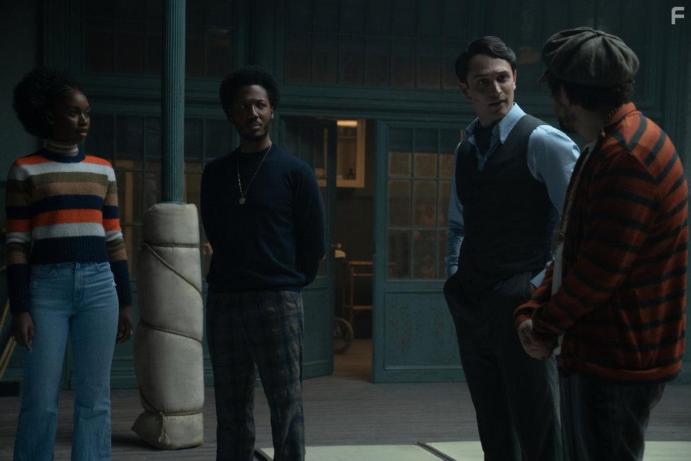 Adam Shapiro, Hubert Point-Du Jour, Winston, Colin Woodell, and Jessica Allain in The Continental: From the World of John Wick: Loyalty to the Master (2023)