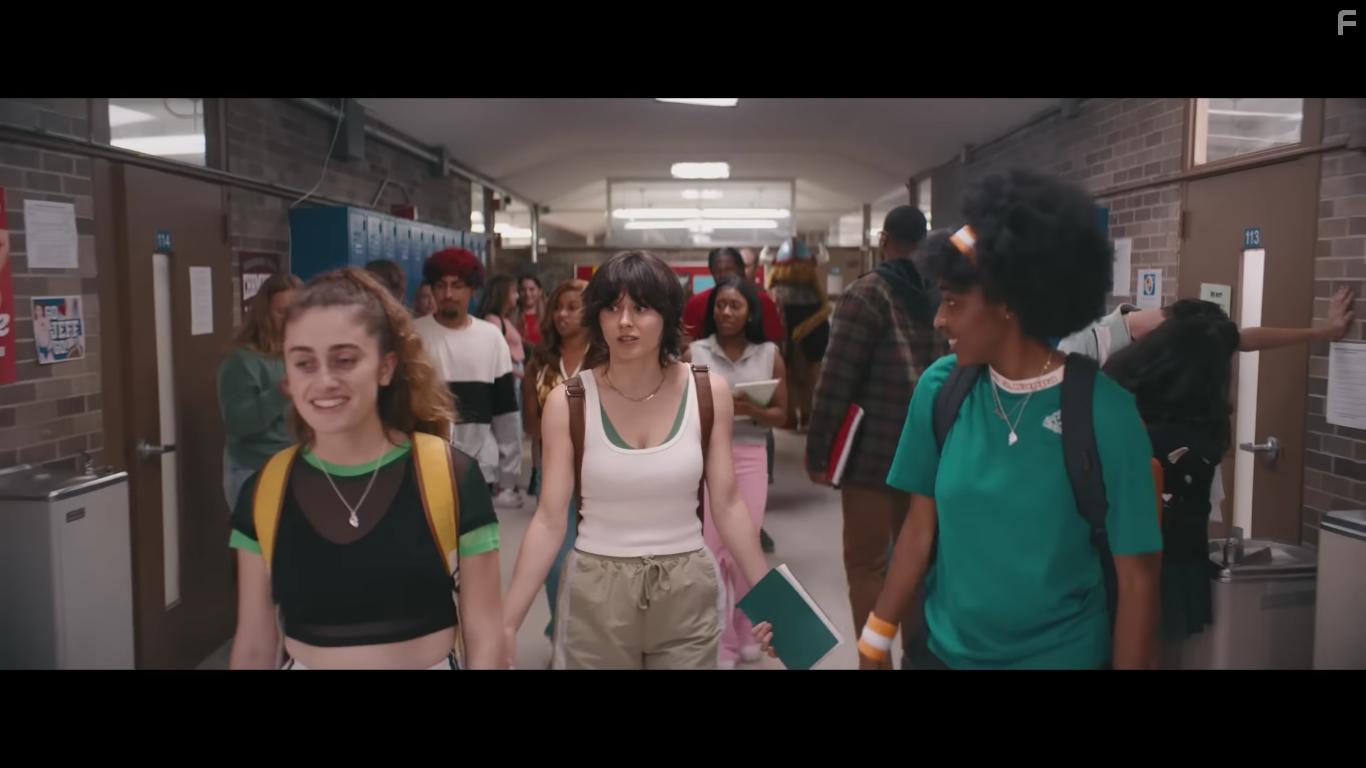 Rachel Sennott, Ayo Edebiri, and Ruby Cruz in Bottoms (2023)