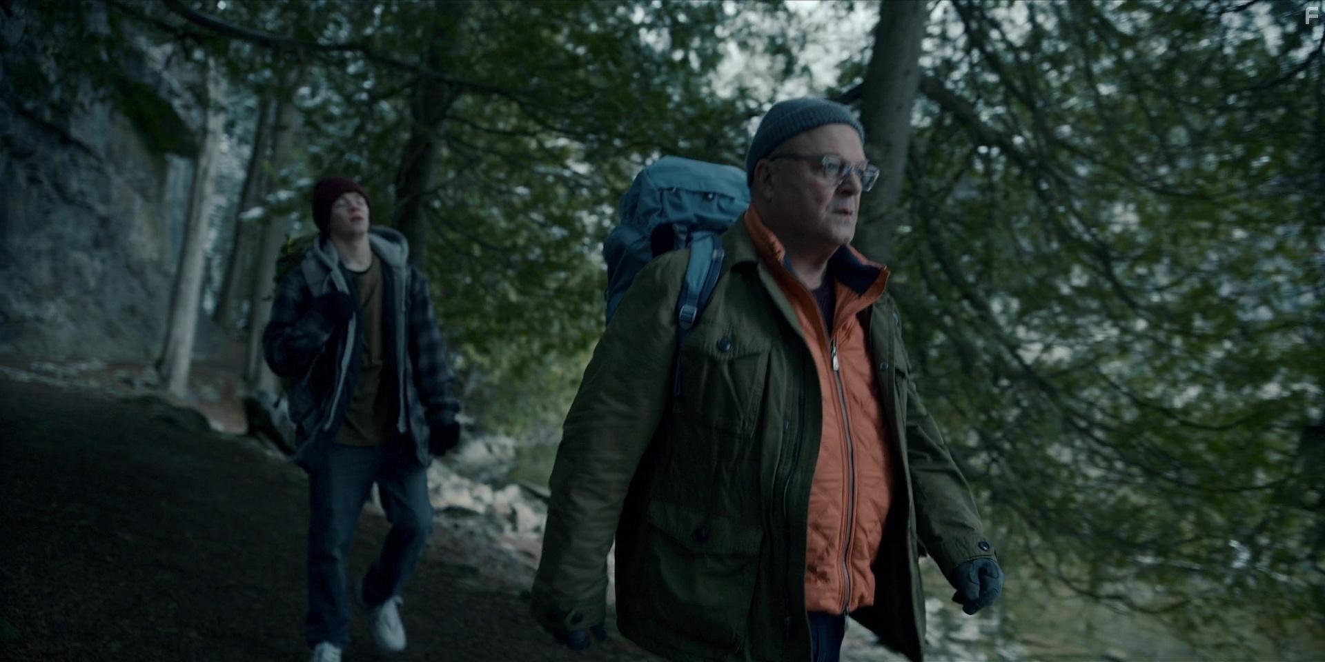 Michael Chiklis and Oakes Fegley in Accused: Scott's Story (2023)