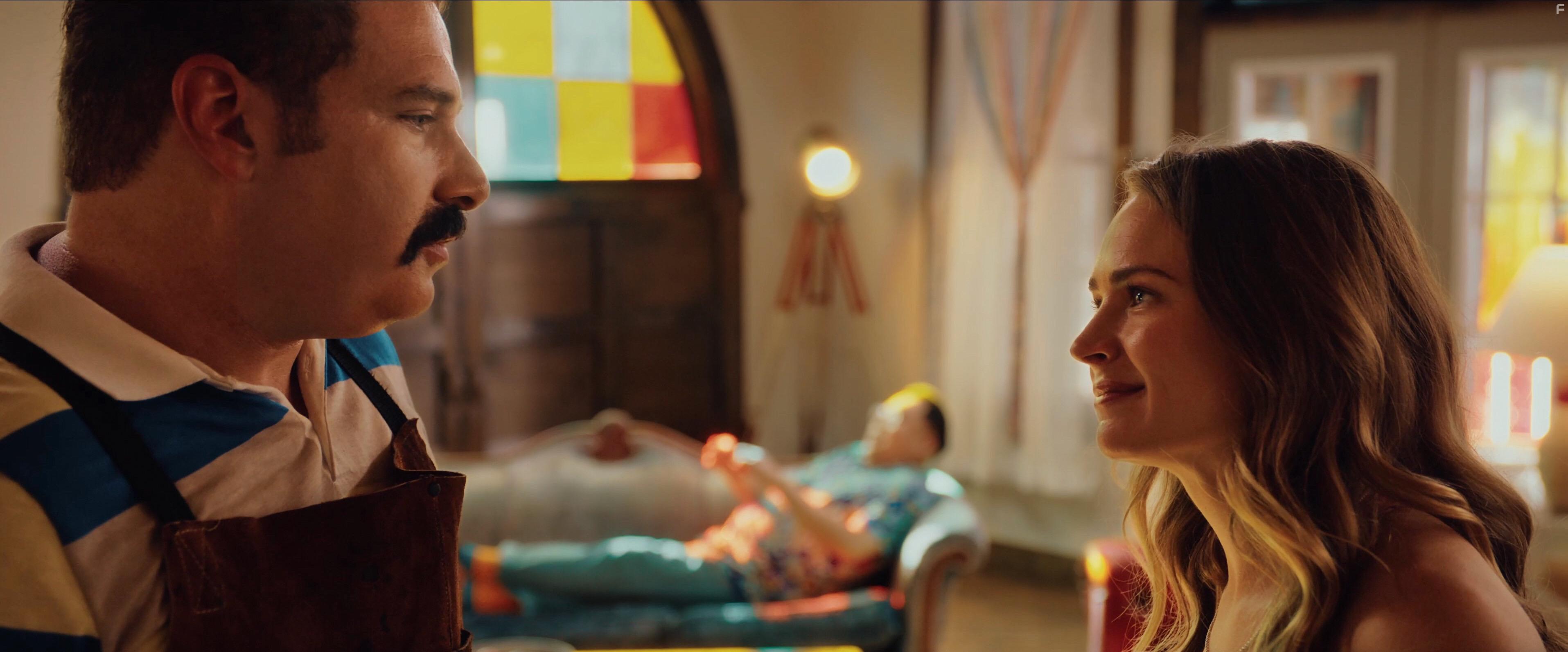 Joel Michaely, Britt Robertson, and Nico Santos in The Re-Education of Molly Singer (2023)