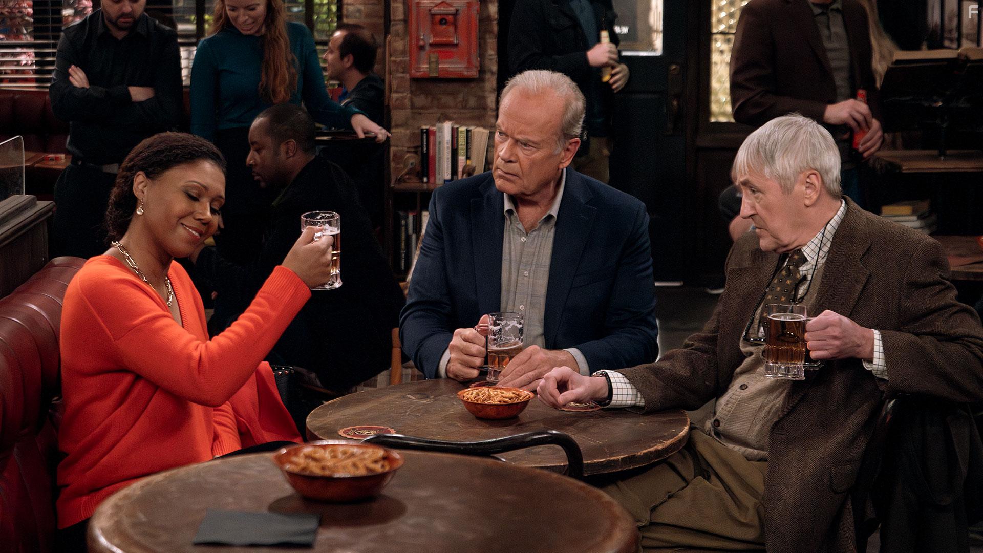 Kelsey Grammer, Nicholas Lyndhurst, and Toks Olagundoye in Frasier (2023)