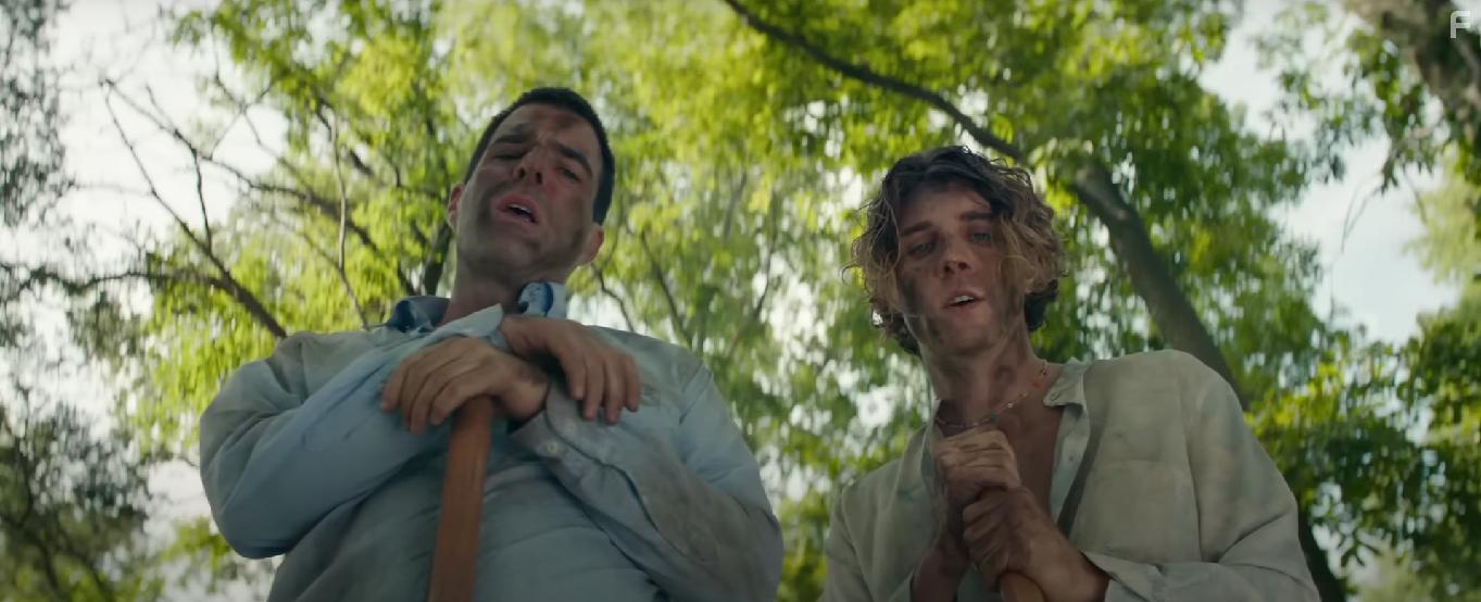 Zachary Quinto and Lukas Gage in Down Low (2023)