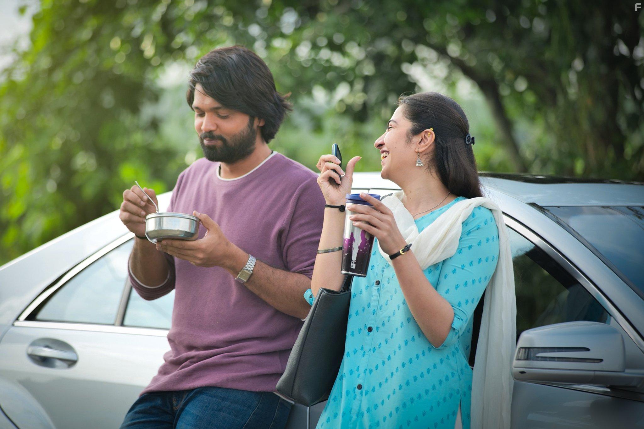 Rakshit Shetty and Rukmini Vasanth in Sapta Sagaradaache Ello: Side A (2023)