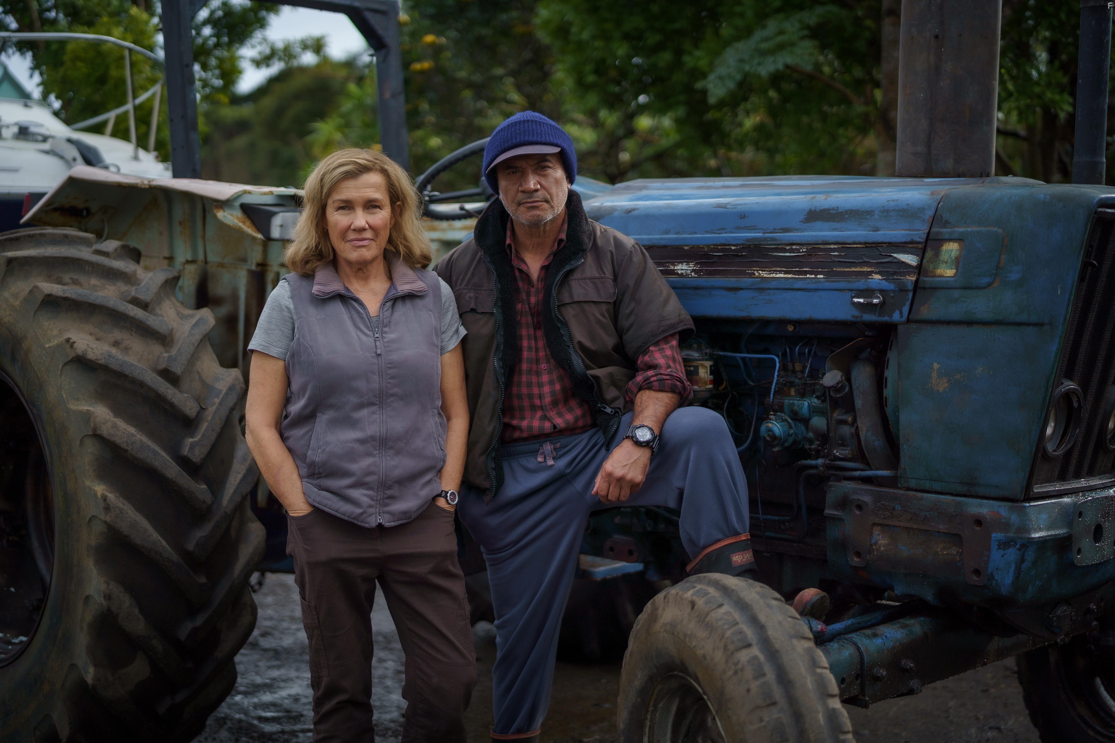 Robyn Malcolm and Temuera Morrison in Far North (2023)