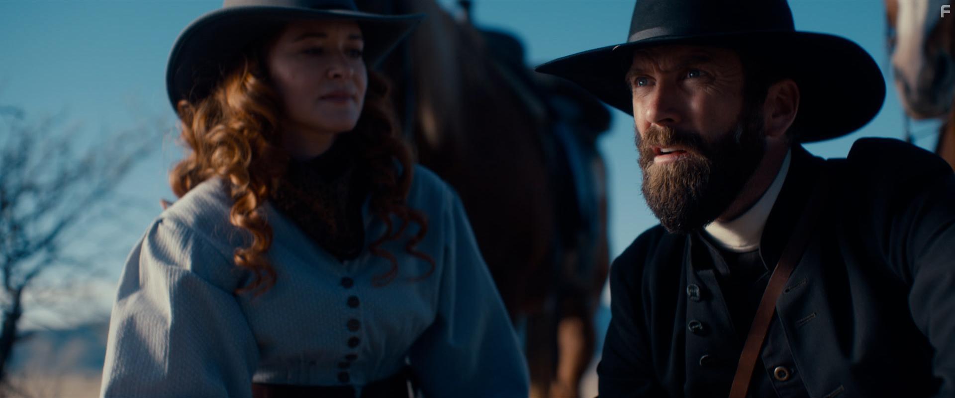 Lucas Black and Sarah Drew in Birthright Outlaw (2023)