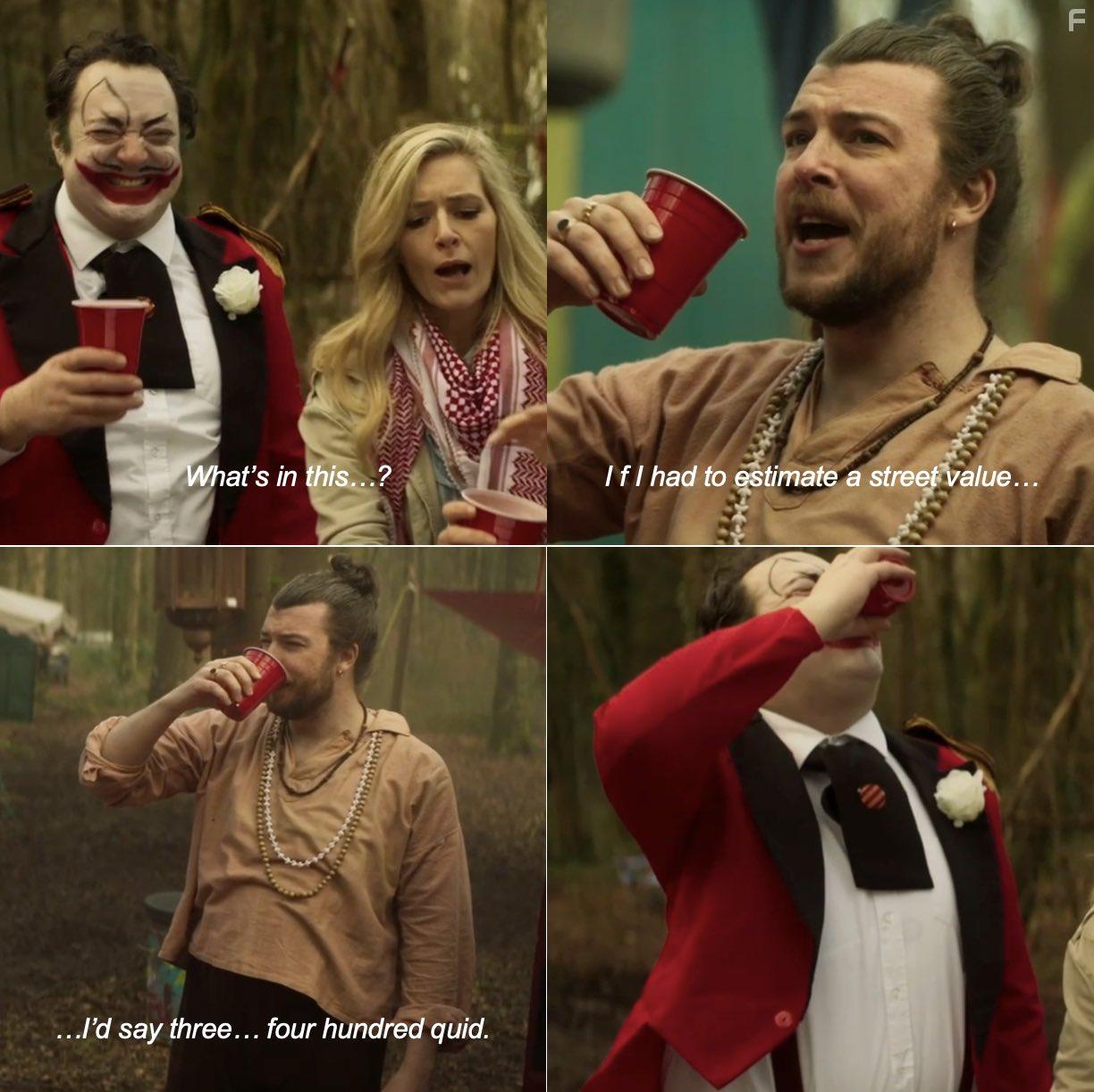 Ivan Kaye, Amy De Bhrn, and Tony Cantwell in Apocalypse Clown (2023)