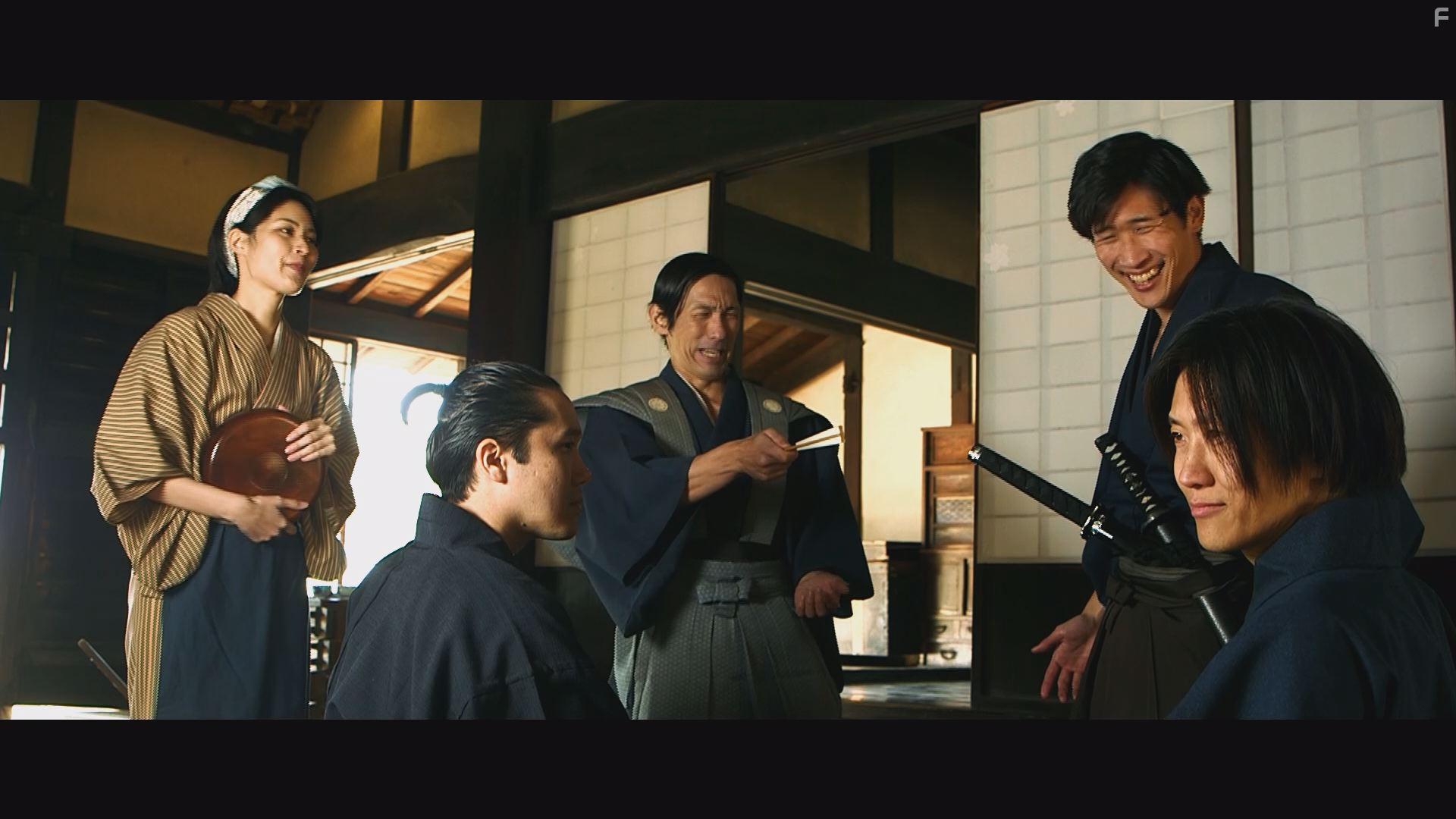 Daichi Hirahara, Mami Hanano, and Kohji Katoh in The Samurai (2023)
