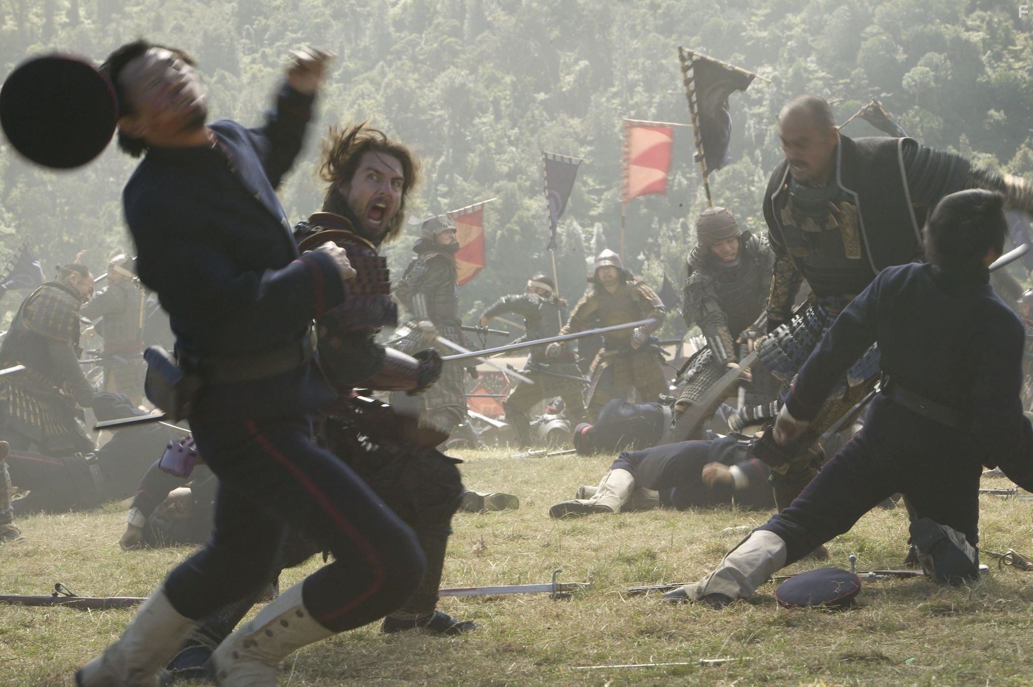 Tom Cruise and Ken Watanabe in Последний самурай (2003)