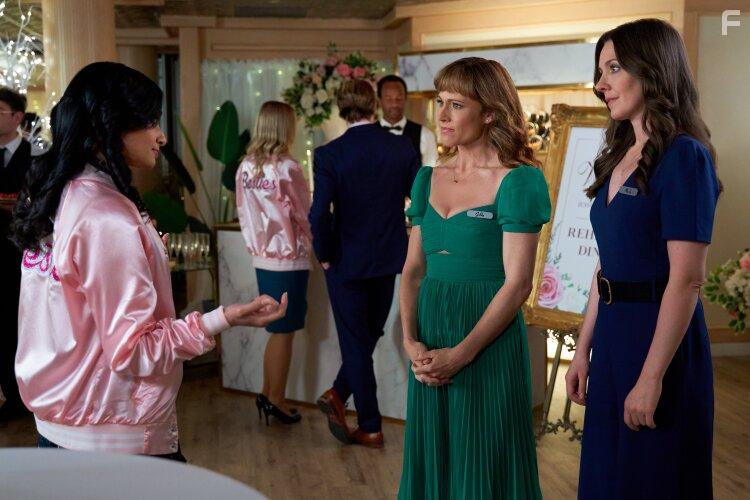 Nikki Deloach, Sunita Prasad, and Jaycie Dotin in Curious Caterer: Fatal Vows (2023)