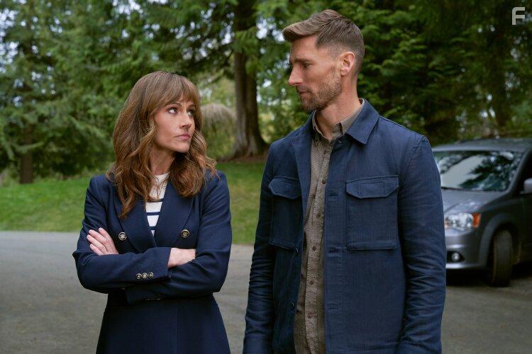 Nikki Deloach and Andrew W. Walker in Curious Caterer: Fatal Vows (2023)