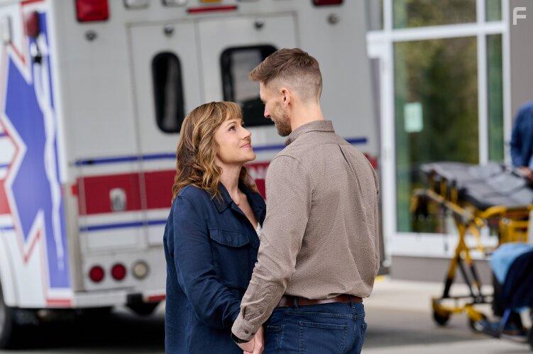 Nikki Deloach and Andrew W. Walker in Curious Caterer: Fatal Vows (2023)