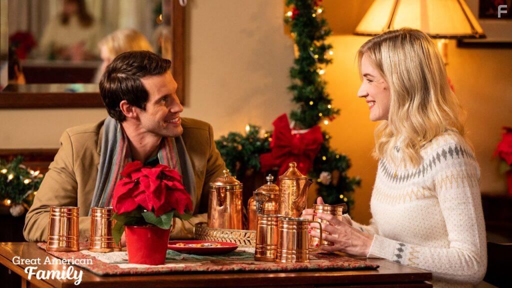Zane Stephens and Jaclyn Hales in A Belgian Chocolate Christmas (2022)