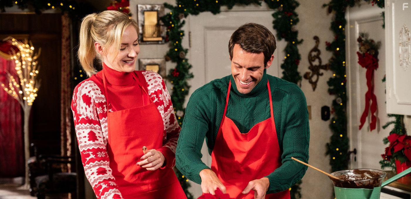 Zane Stephens and Jaclyn Hales in A Belgian Chocolate Christmas (2022)