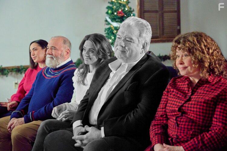 Julie Warner, Jim O'Heir, Mitch Poulos, Lyndsy Fonseca, and Blair Lewin in Where Are You, Christmas? (2023)