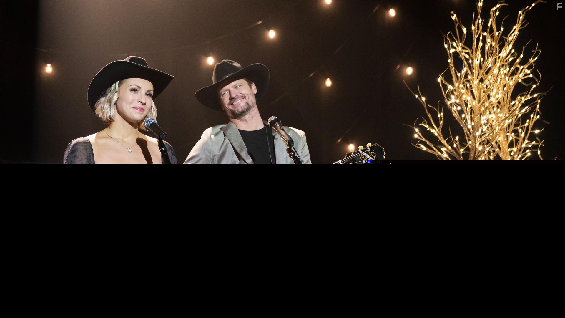 Bailey Chase and Lanie McAuley in Country Roads Christmas (2022)