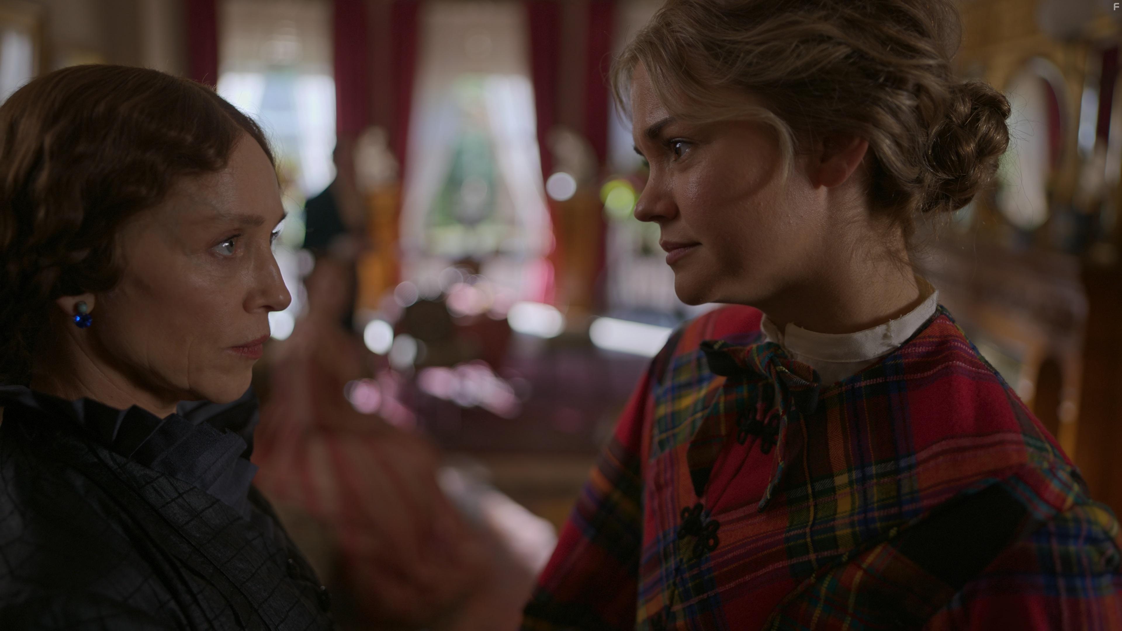 Susie Porter and Maia Mitchell in The Artful Dodger (2023)