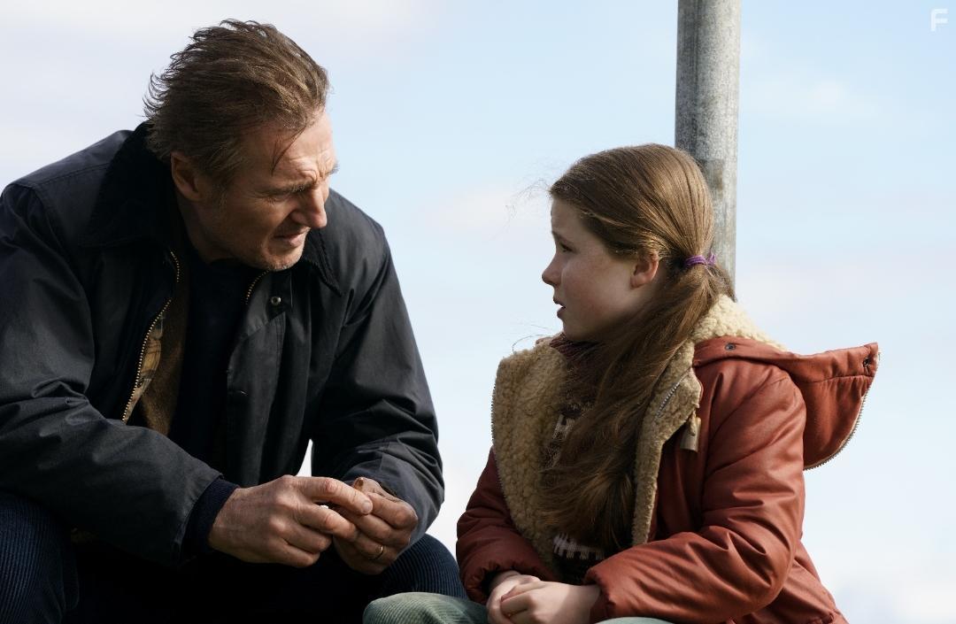 Liam Neeson and Michelle Gleeson in In the Land of Saints and Sinners (2023)