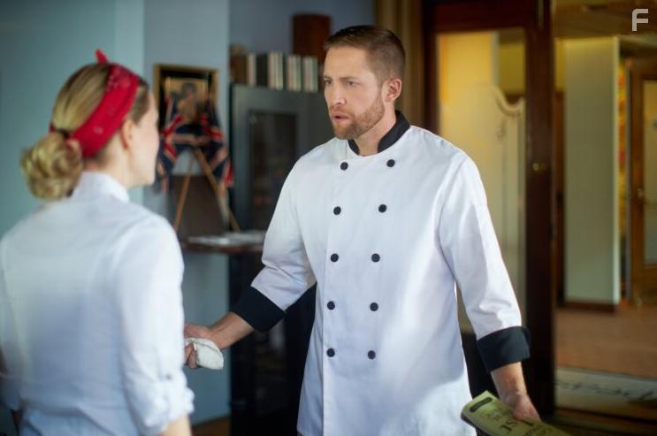 Emily Tennant and Jacob Blair in Holiday Hotline (2023)