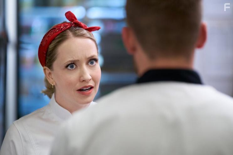 Emily Tennant and Jacob Blair in Holiday Hotline (2023)