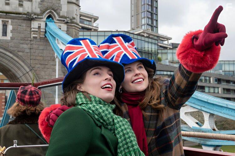 Joelle Rae and Sarah Ramos in Christmas in Notting Hill (2023)