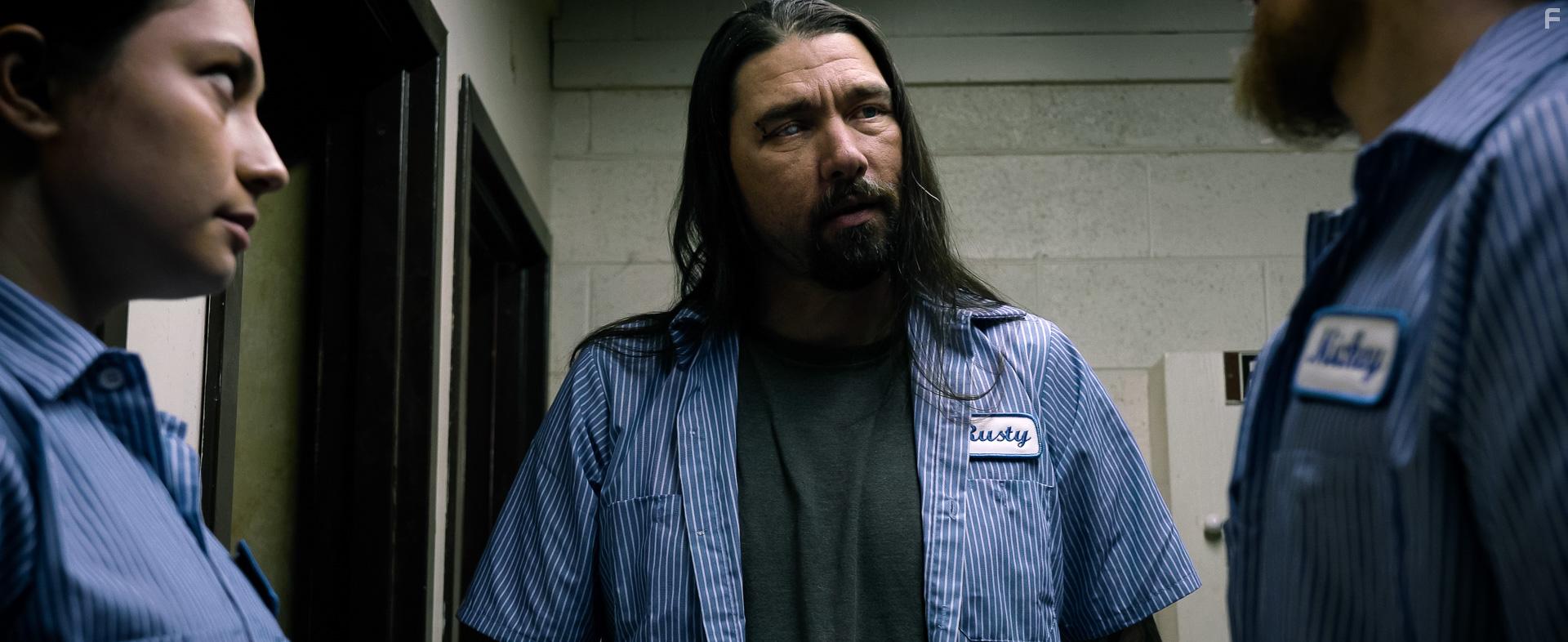 Trevor Tucker, Scott Lane, and Natalie Terrazzino in Hunt Her, Kill Her (2022)