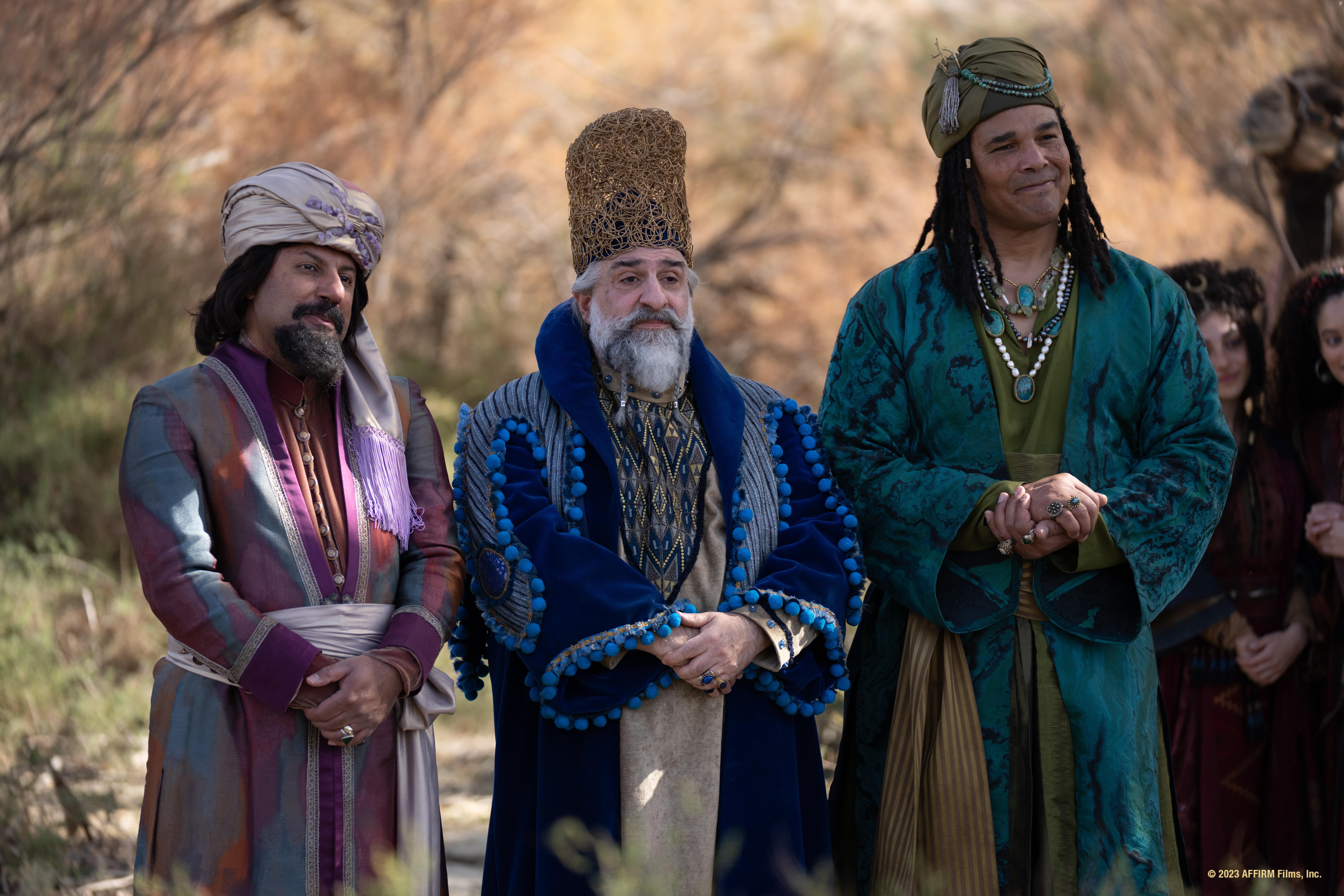 Omid Djalili, Rizwan Manji, and Geno Segers in Journey to Bethlehem (2023)