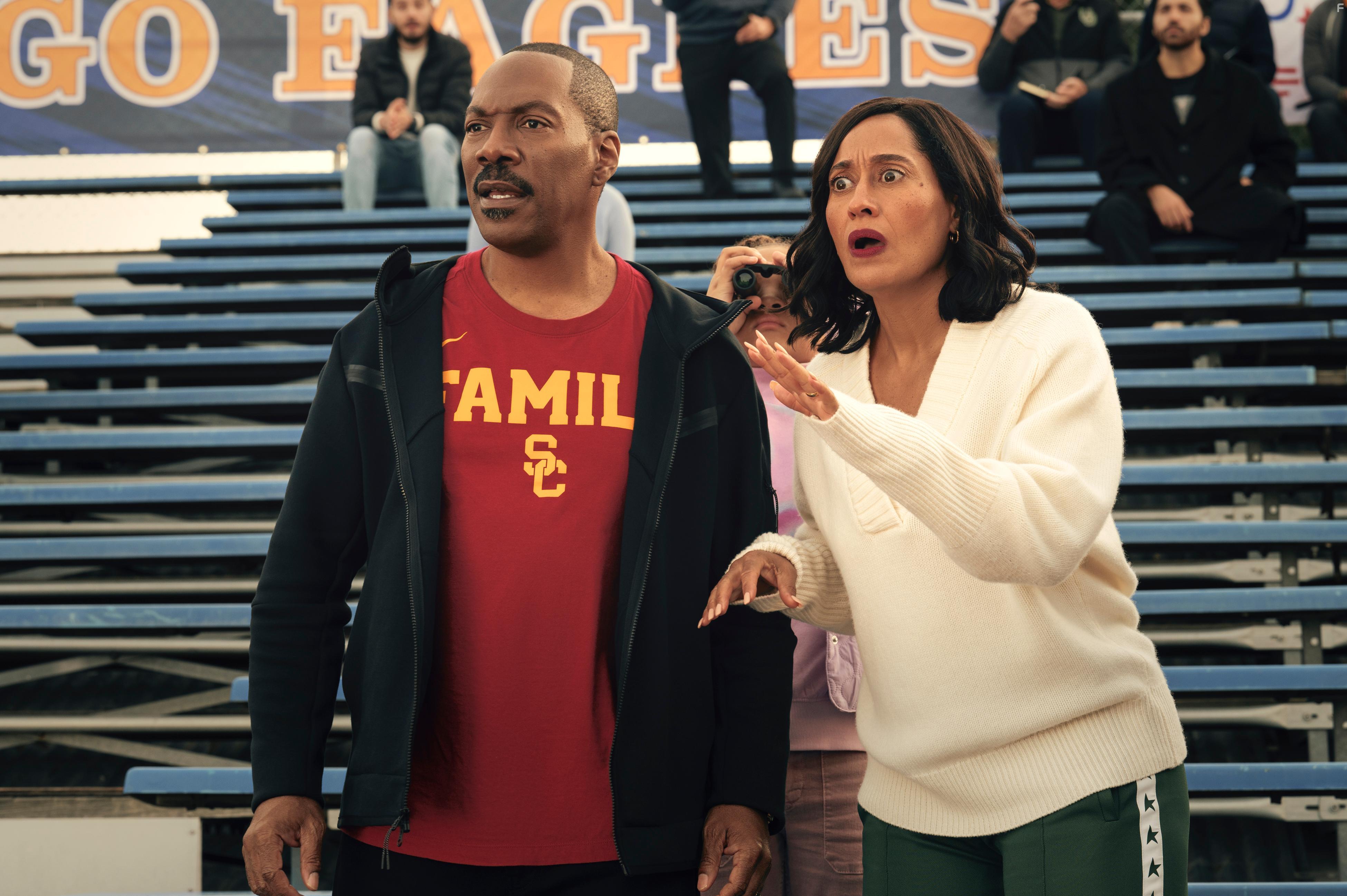 Eddie Murphy and Tracee Ellis Ross in Candy Cane Lane (2023)