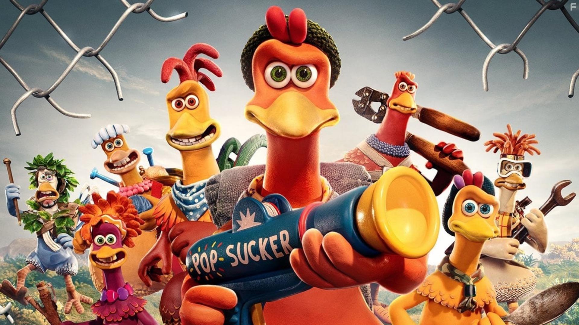 Jane Horrocks, Imelda Staunton, David Bradley, Lynn Ferguson, Thandiwe Newton, Zachary Levi, Josie Sedgwick-Davies, and Bella Ramsey in Chicken Run: Dawn of the Nugget (2023)