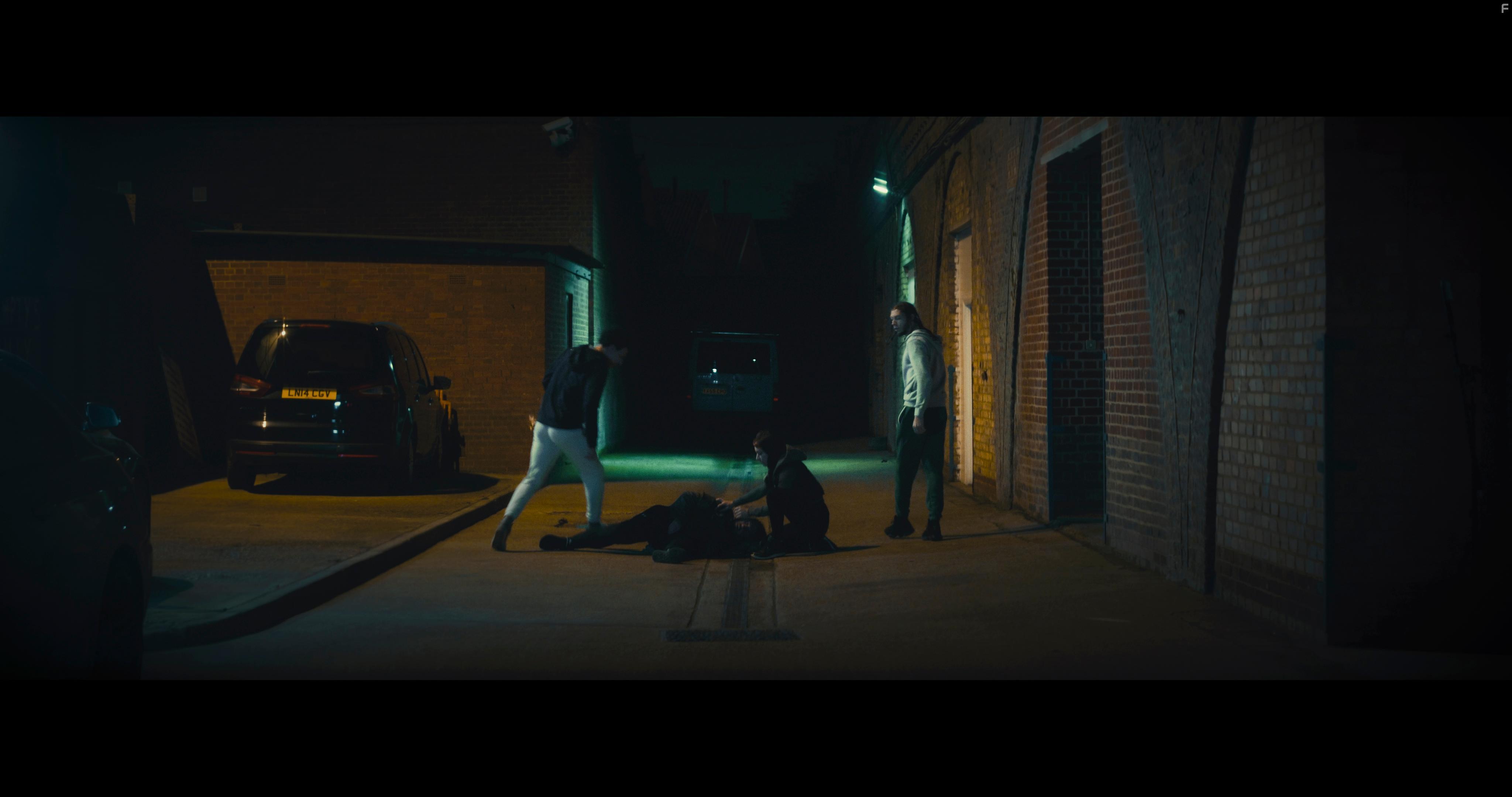 Maria Lee Metheringham, Aaron Liburd, and Joshua Frater-Loughlin in Control (2023)