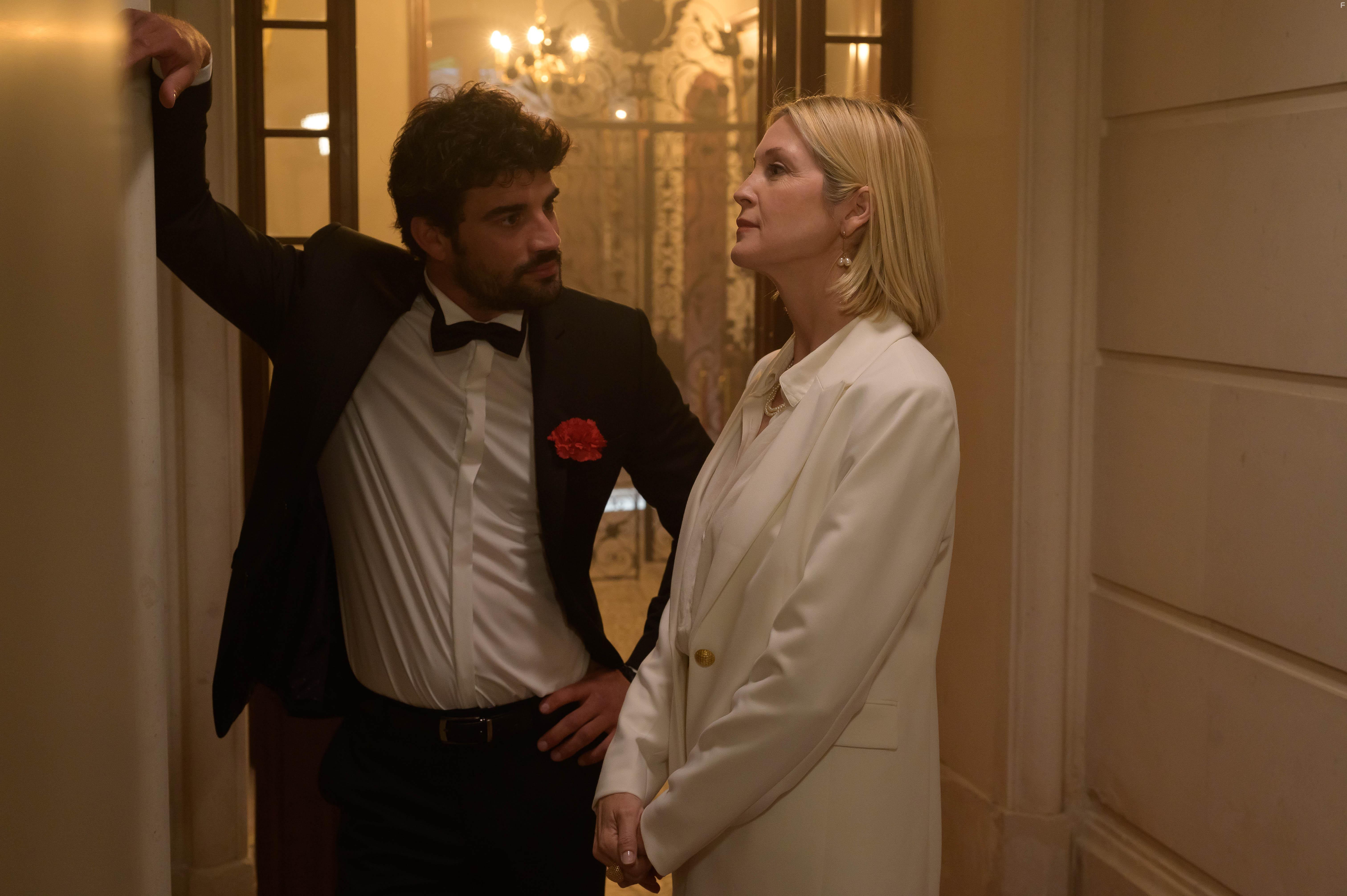 Kelly Rutherford and Simon Ehrlacher in Escort Boys (2023)