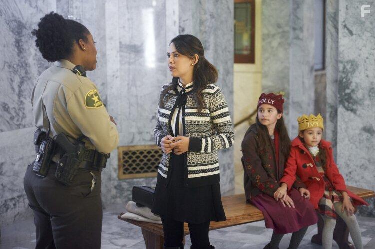 Janel Parrish, Piper Rubio, and Sadie Coleman in Holly & Ivy (2020)