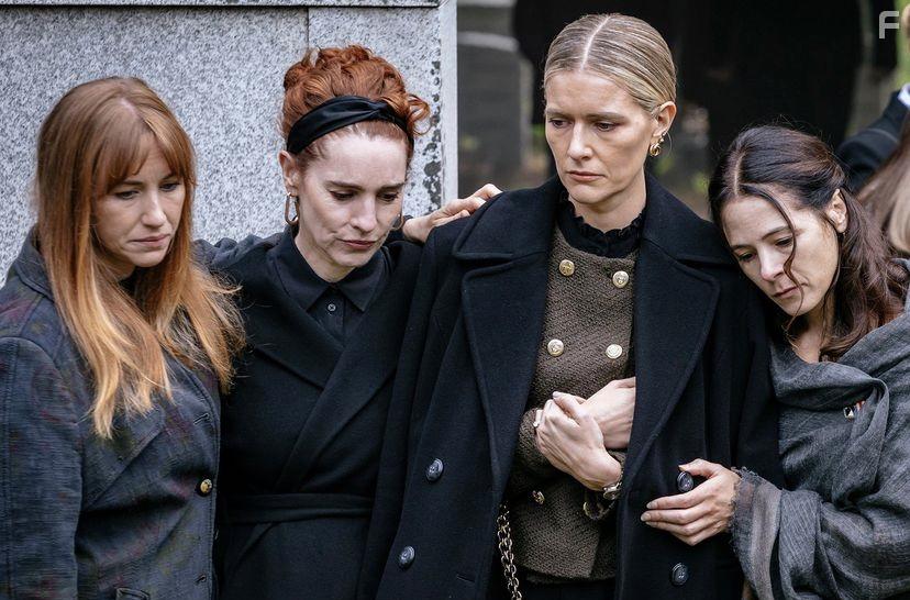 Elaine Cassidy, Amy De Bhrn, and Sophie Mensah in Sanctuary: A Witch's Tale (2024)