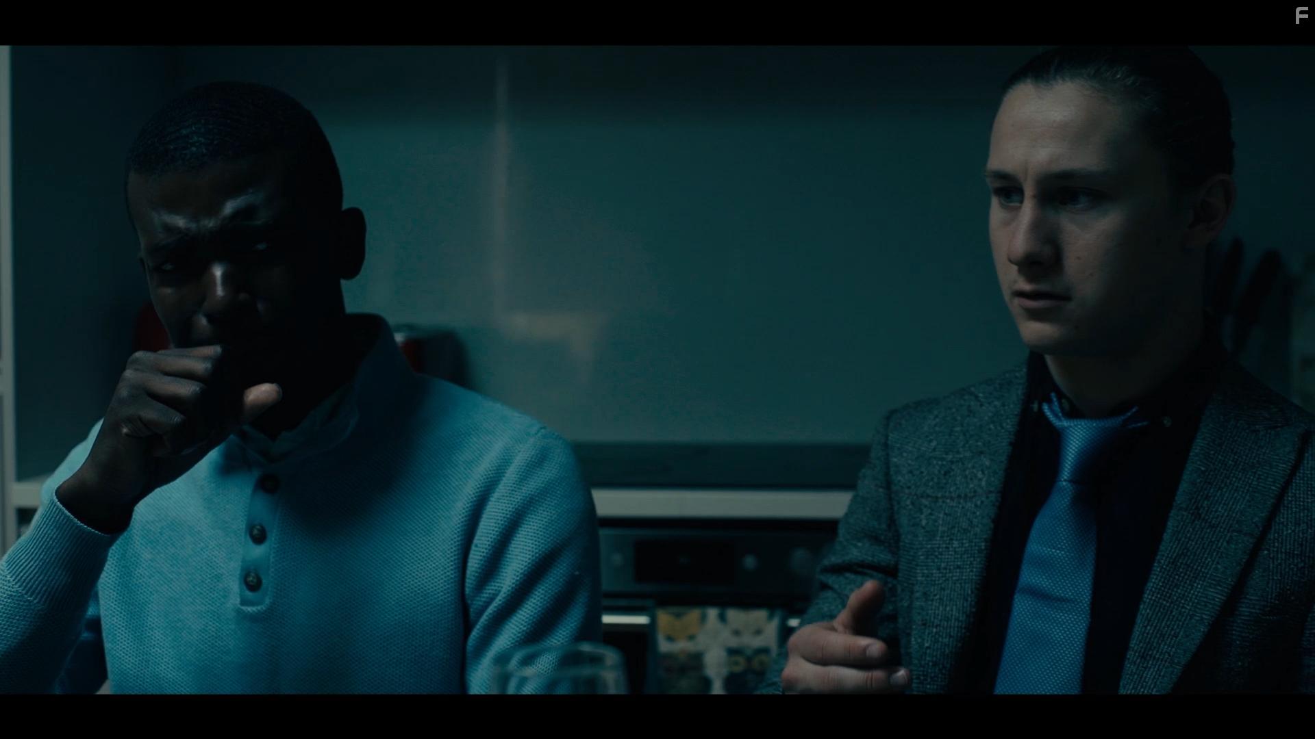 Barnaby Loveday Wilks and Aaron Akinyemi in I Feel Fine (2022)