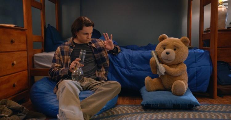 Seth MacFarlane and Max Burkholder in Ted (2024)