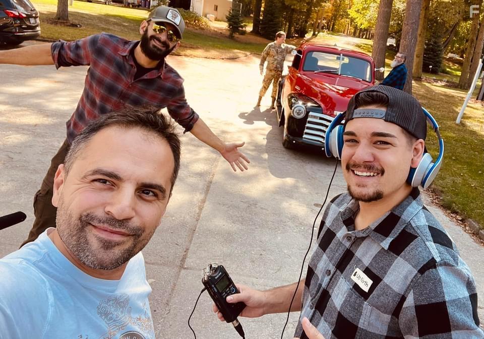 Glenn Dossin, Calvin Kassab, Sam Logan Khaleghi, Kevin Ridsdale, and Caleb Silvers in A Pumpkin Spice Holiday (2023)