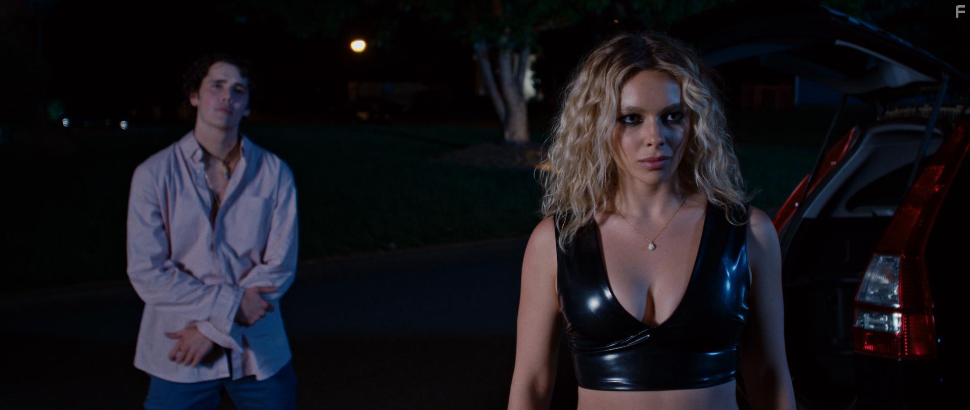 Andrew Larkin and Bella Chadwick in The Vampire Next Door (2024)