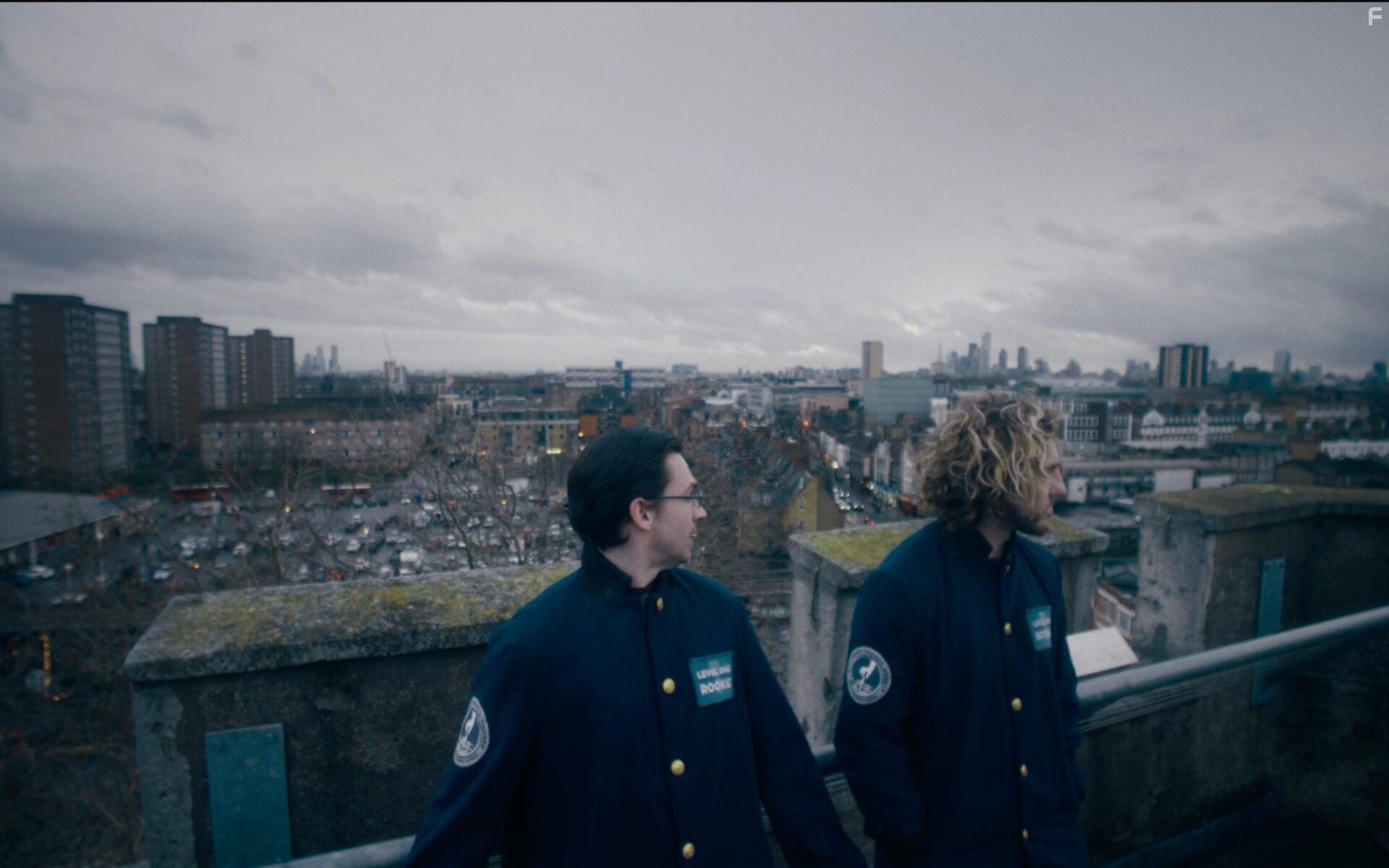 Seann Walsh and Scott Haran in The Bystanders (2022)