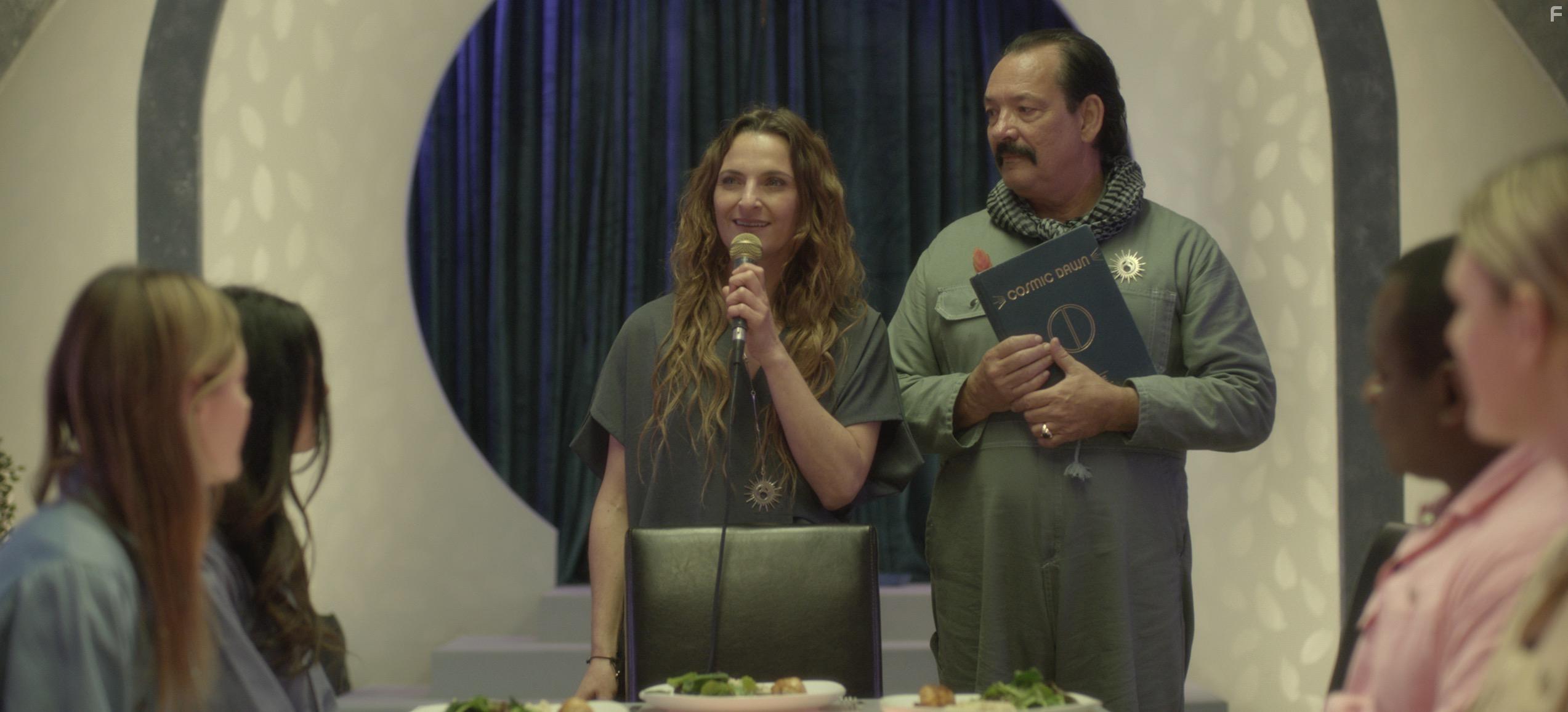 Emmanuelle Chriqui, Philip Granger, Antonia Zegers, and Camille Rowe in Cosmic Dawn (2022)