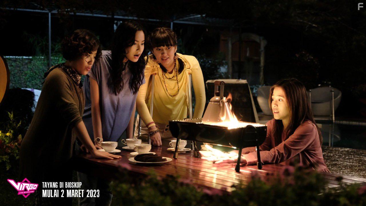 Rebecca Klopper, Ashira Zamita, Satine Zanita, and Adhisty Zara in Virgo and the Sparklings (2023)