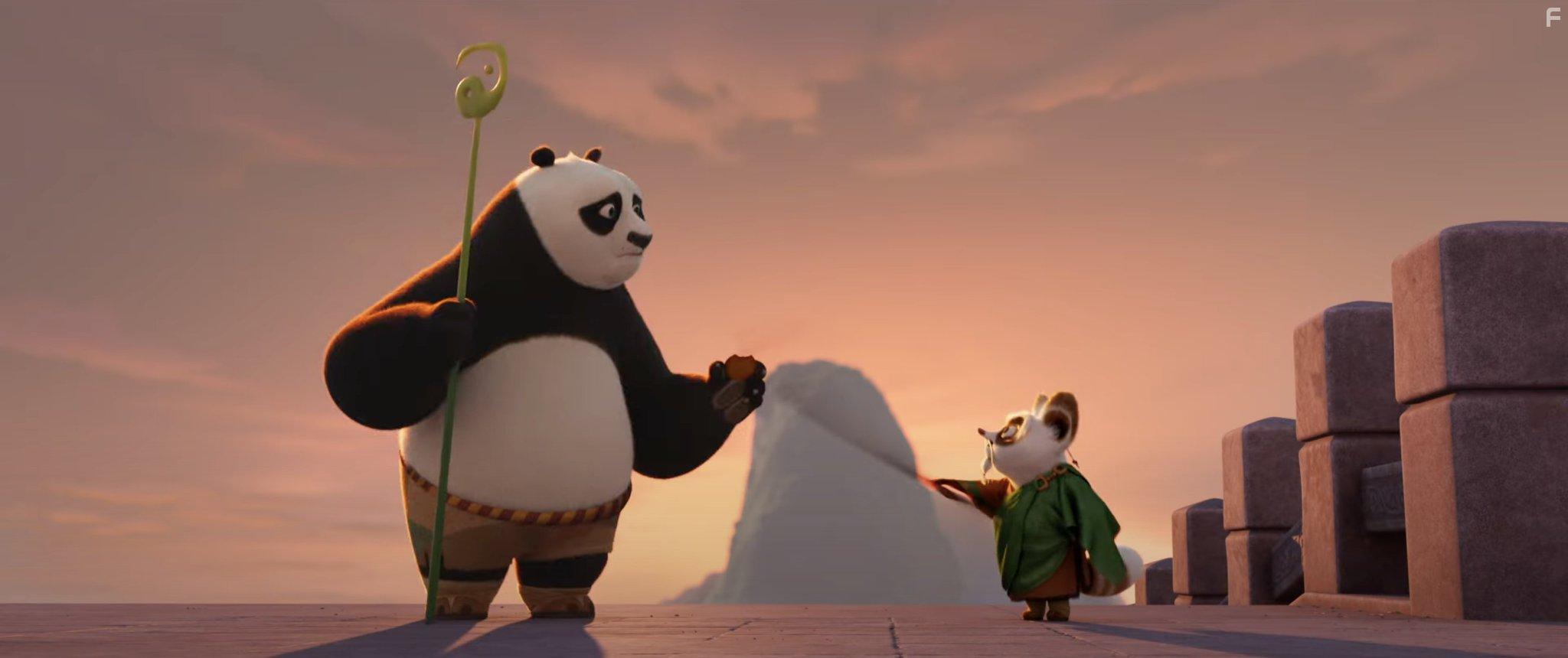 Dustin Hoffman and Jack Black in Kung Fu Panda 4 (2024)