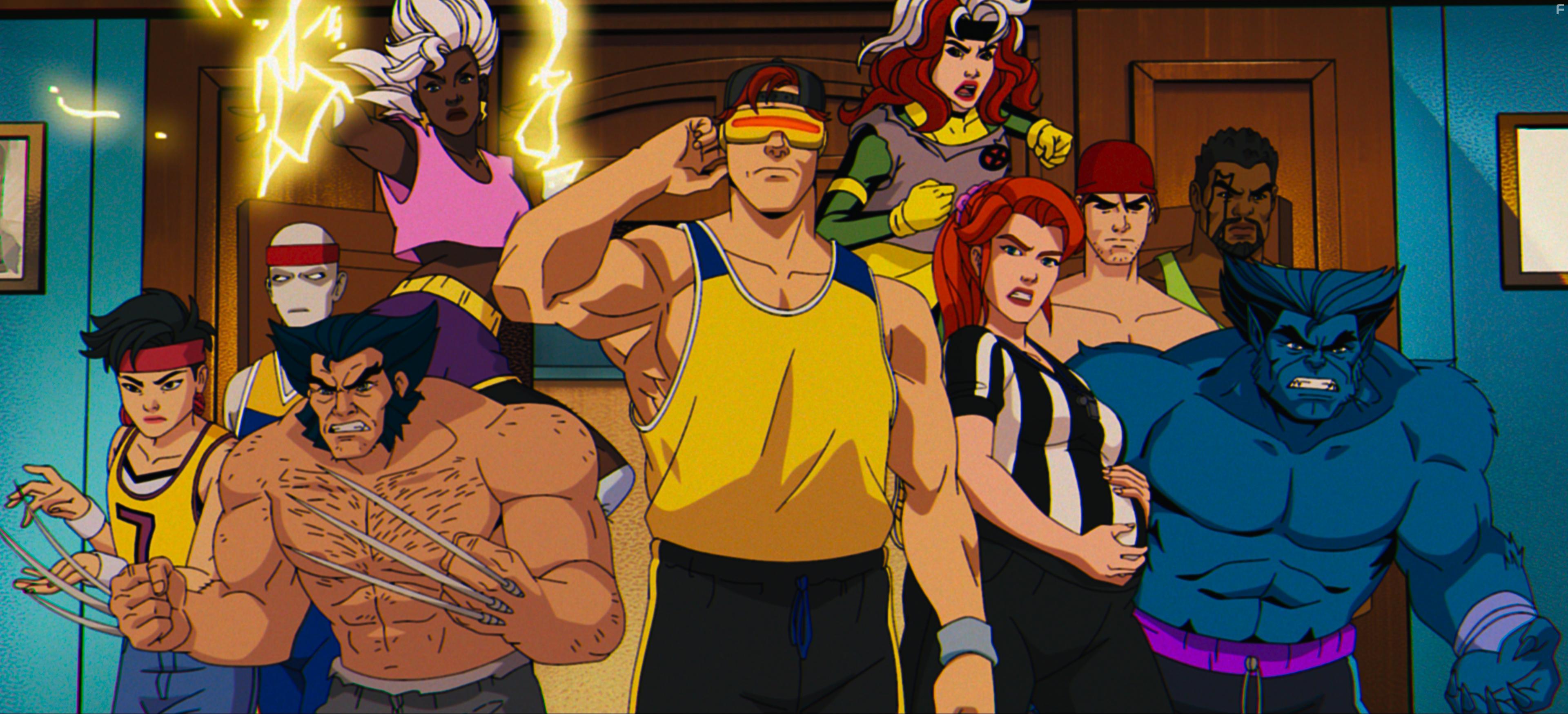 George Buza, Cal Dodd, Jennifer Hale, Alison Sealy-Smith, Lenore Zann, Jean Grey, Bishop, Ray Chase, JP Karliak, Isaac Robinson-Smith, and Holly Chou in X-Men '97 (2024)