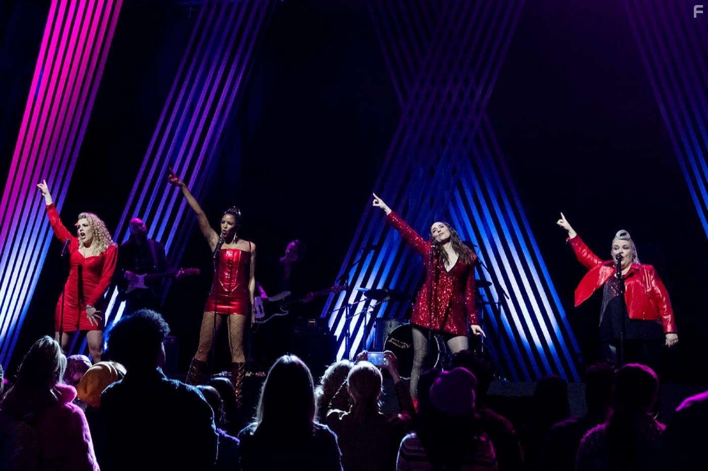 Busy Philipps, Rene Elise Goldsberry, Paula Pell, and Sara Bareilles in Girls5eva (2021)