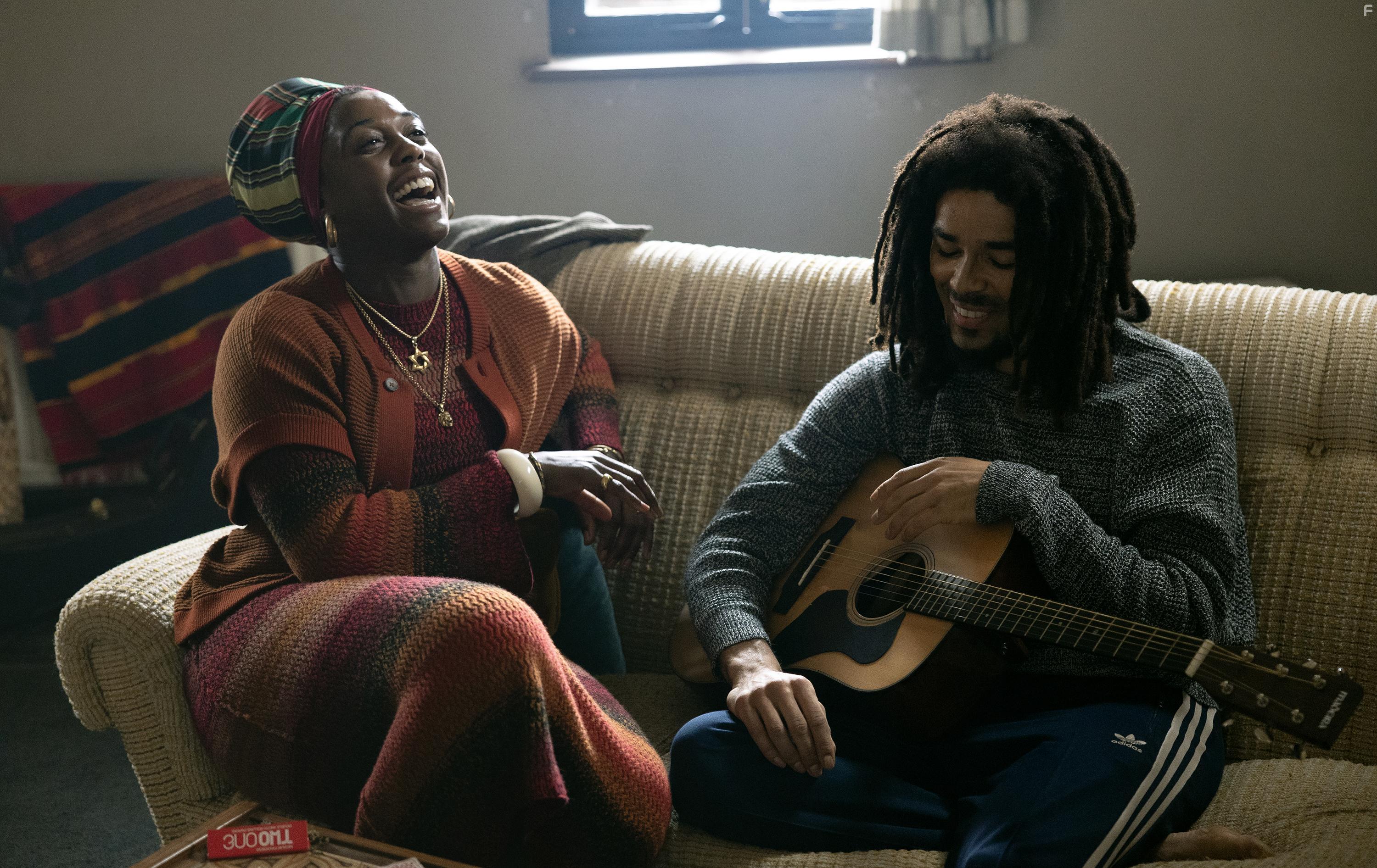 Lashana Lynch and Kingsley Ben-Adir in Bob Marley: One Love (2024)