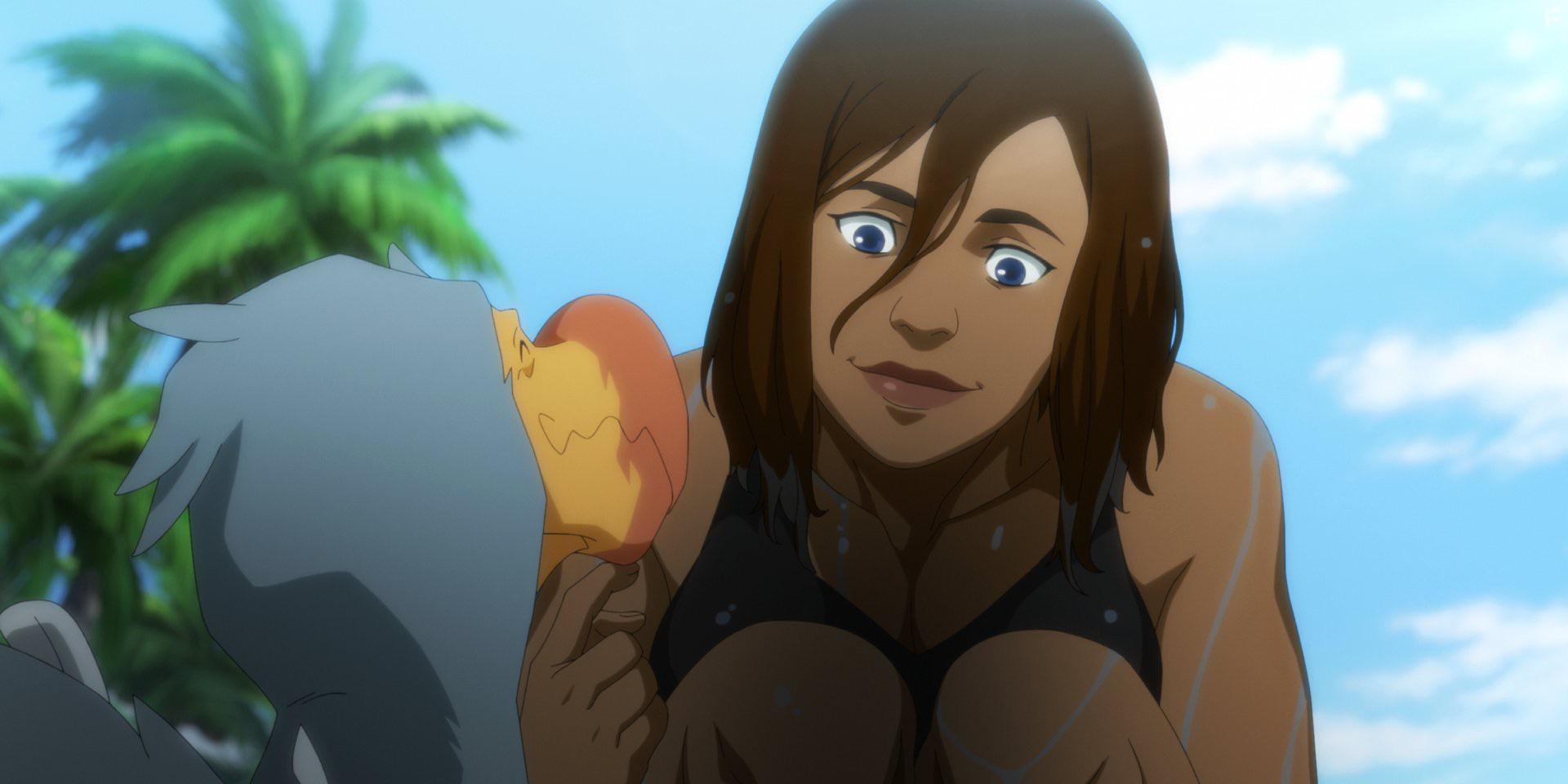 Dee Bradley Baker and Madeleine Madden in Ark: The Animated Series (2024)