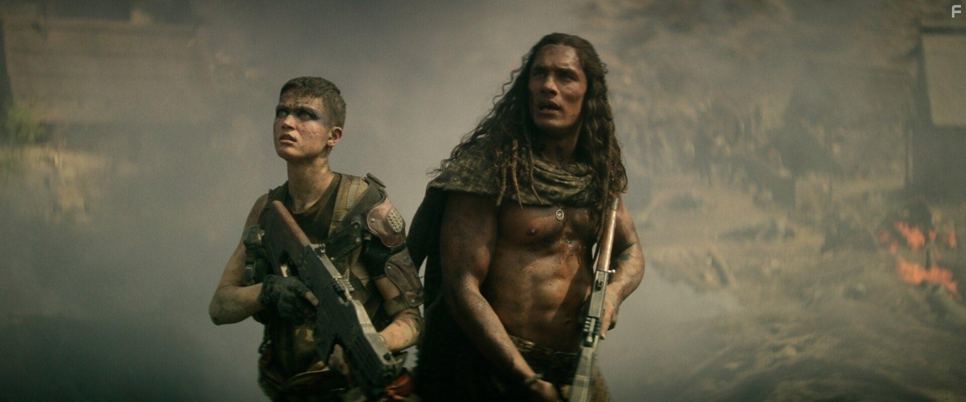 Elise Duffy and Staz Nair in Rebel Moon - Part Two: The Scargiver (2024)