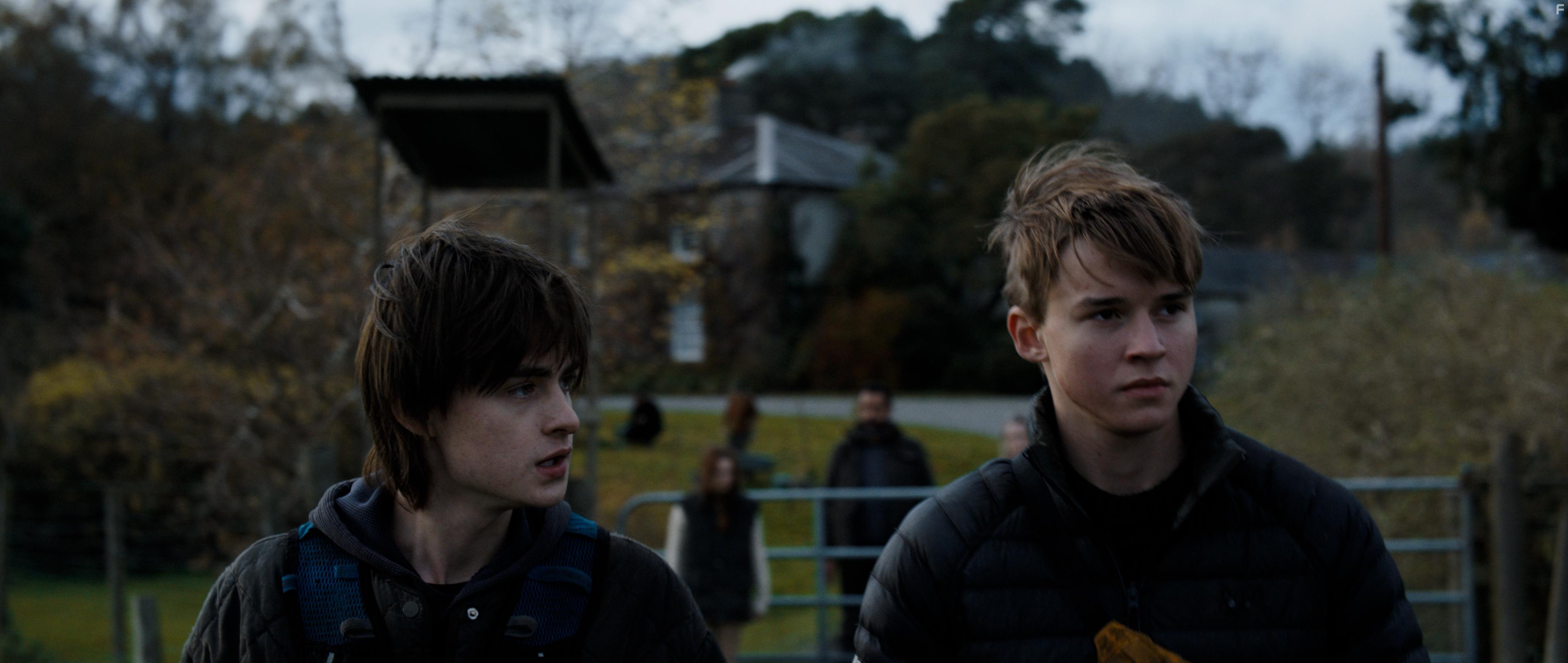 Maxwell Jenkins and Jaeden Martell in Arcadian (2024)