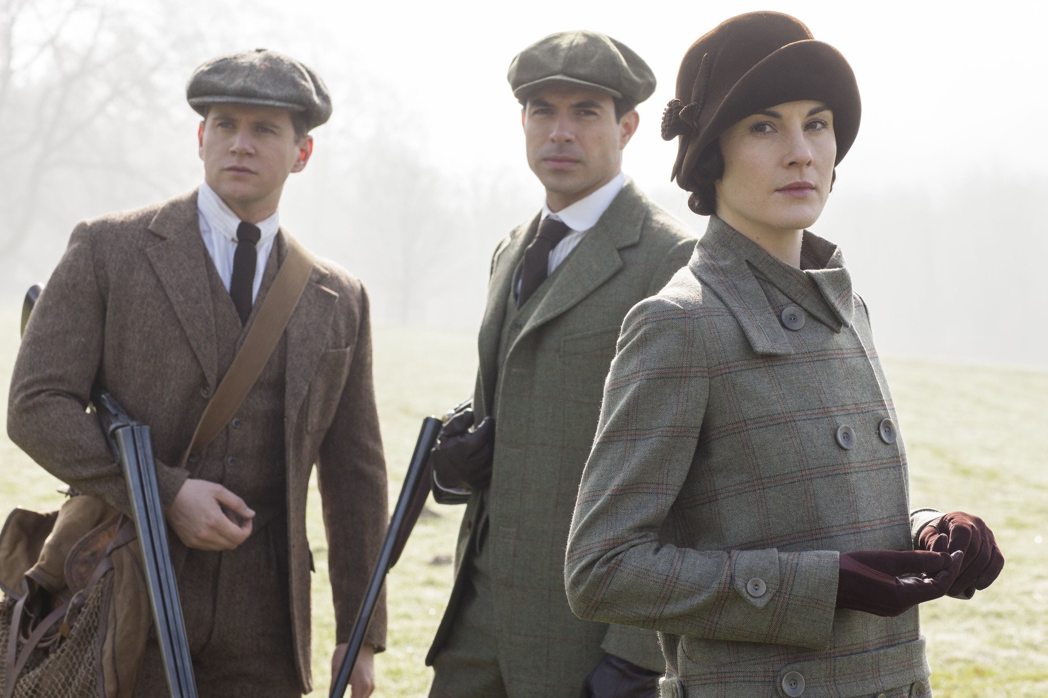 Allen Leech, Michelle Dockery, and Tom Cullen in Аббатство Даунтон (2010)